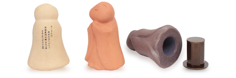 納骨オブジェ地蔵の3色