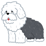 オールドイングリッシュシープドッグのイラスト